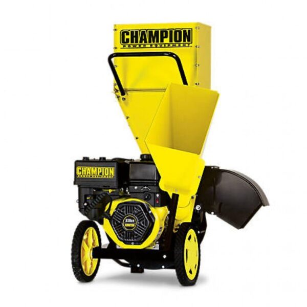 Champion Power Equipment 3 in. Dia. 338cc Gas Portable Chipper and Shredder with Collection Bag