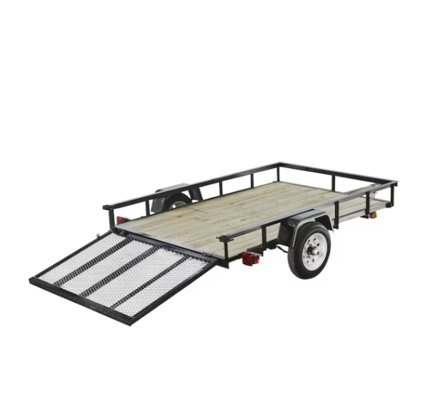 Carry-On Trailer 5-ft x 8-ft Treated Lumber Utility Trailer with Ramp Gate - Image 2