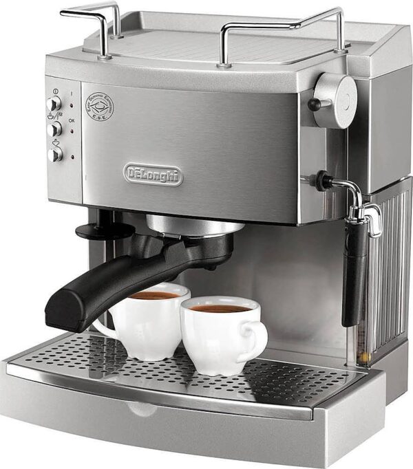 De’Longhi – Espresso Machine with 15 bars of pressure, Milk Frother and removable water tank – Stainless Steel - Image 5