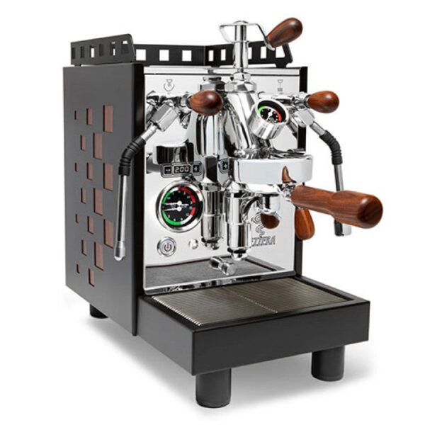 Bezzera Aria PID Espresso Machine with Flow Control - Black with Rosewood