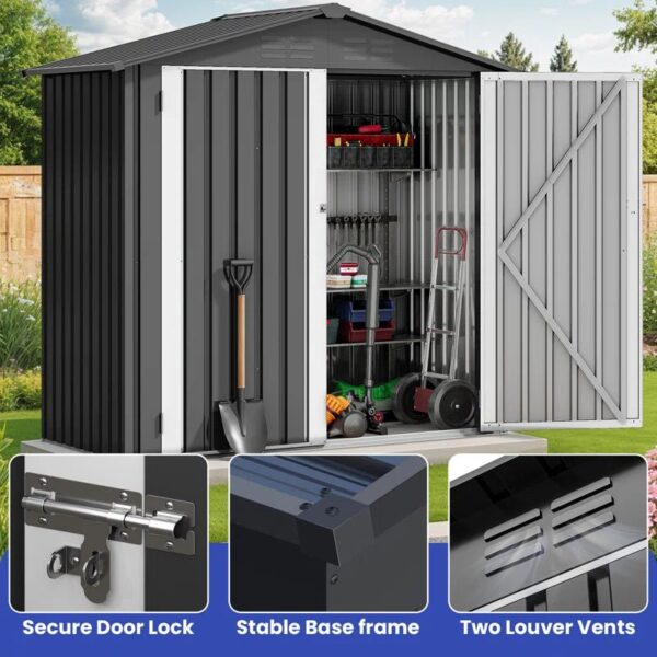 Galvanized Steel Vertical Storage Shed - Image 5