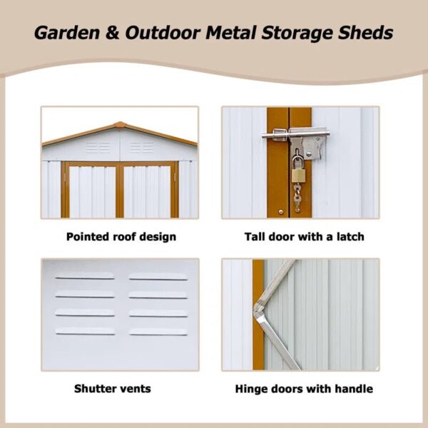 Outdoor Metal Storage Shed - Garden Shelter - Image 5